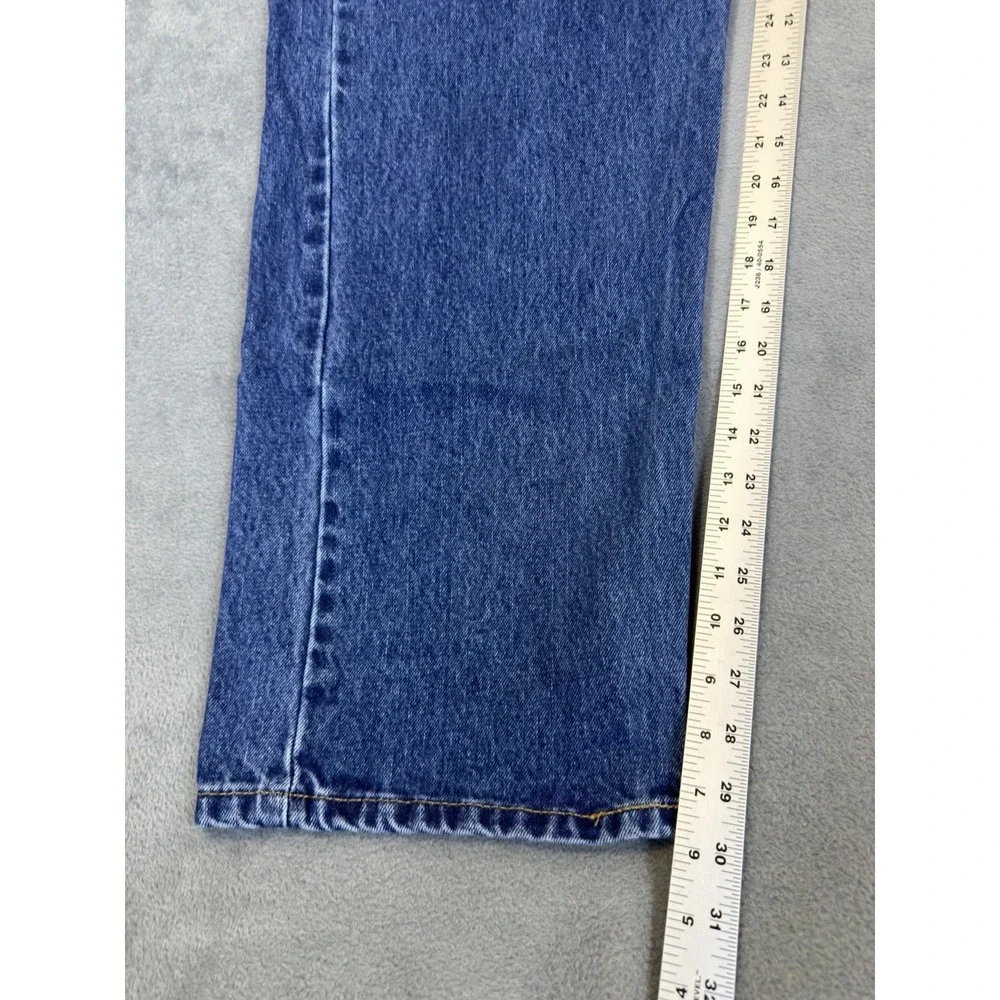 Levis Jeans Mens 42x30 Blue Medium Wash Denim 505 Straight High Rise‎ Workwear